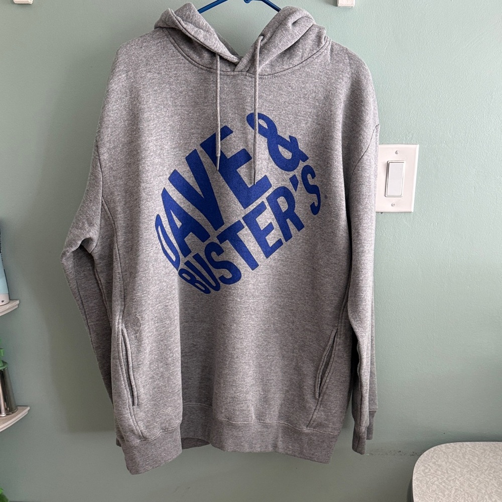 Dave & Buster’s “Ding Ding Ding” Gray Hoodie - 2XlL, NEW!